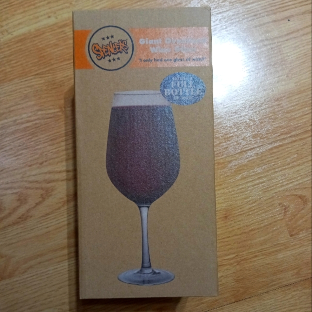 NWT Spencer's full bottle wine glass.